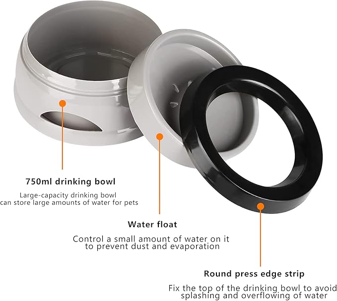 pet water bowl for traveling and cars, anti skid & anti splash & non wet mouth & non spill for dogs and cats